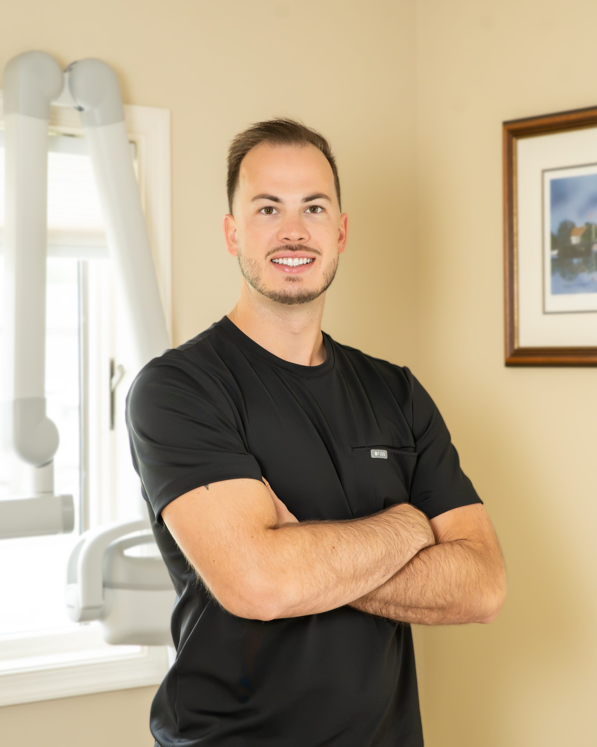 Dr. Kaiden Williams in the treatment room at Dentistry at Walker Square